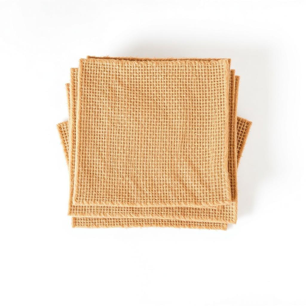 Pack of 5 square coconut fiber mats stacked neatly