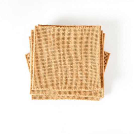 Pack of 5 square coconut fiber mats stacked neatly