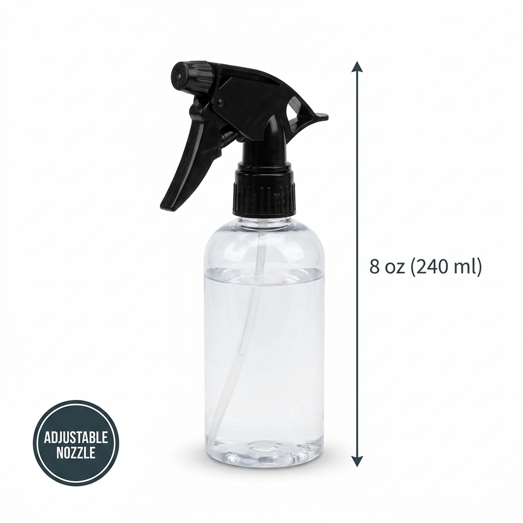 8 oz spray bottle with adjustable nozzle