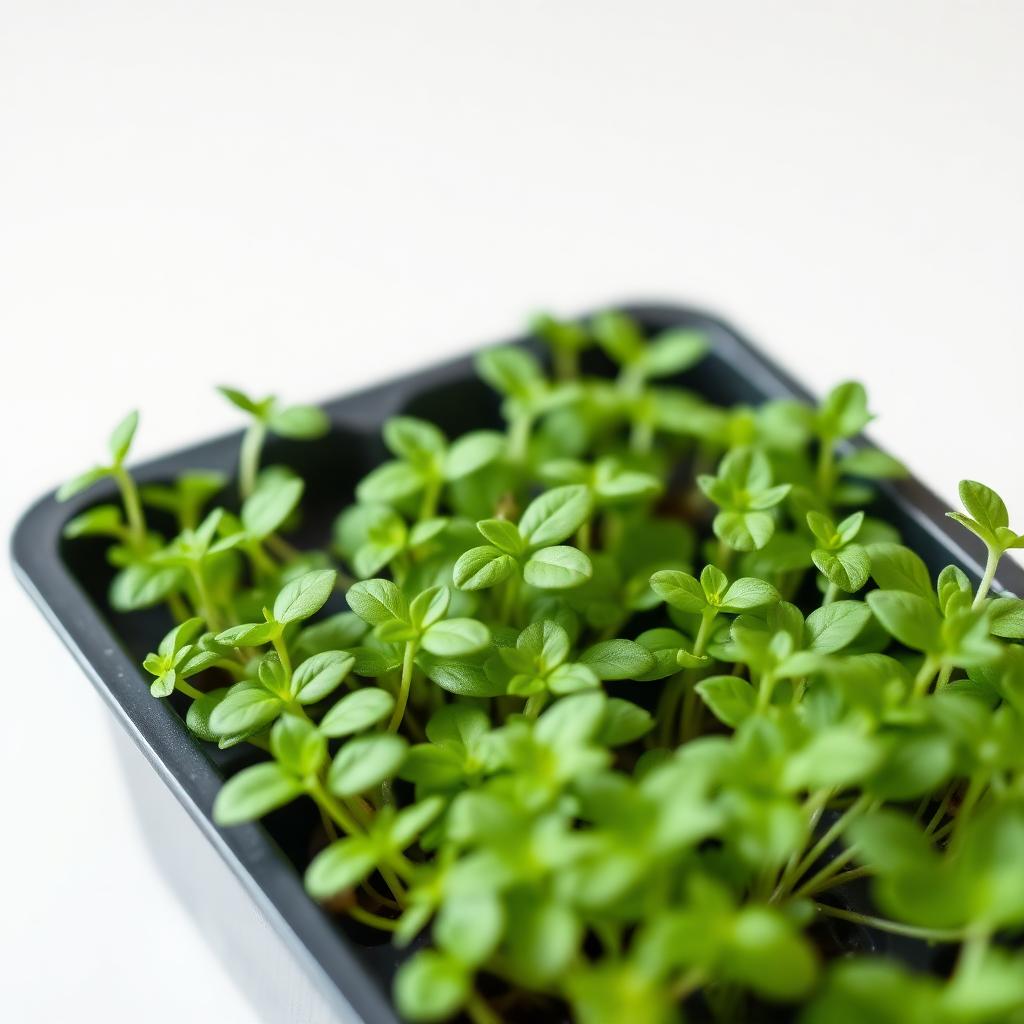 Lemon Basil microgreens